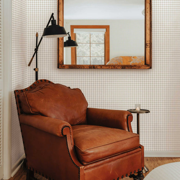 Gingham Check Peel and Stick Wallpaper