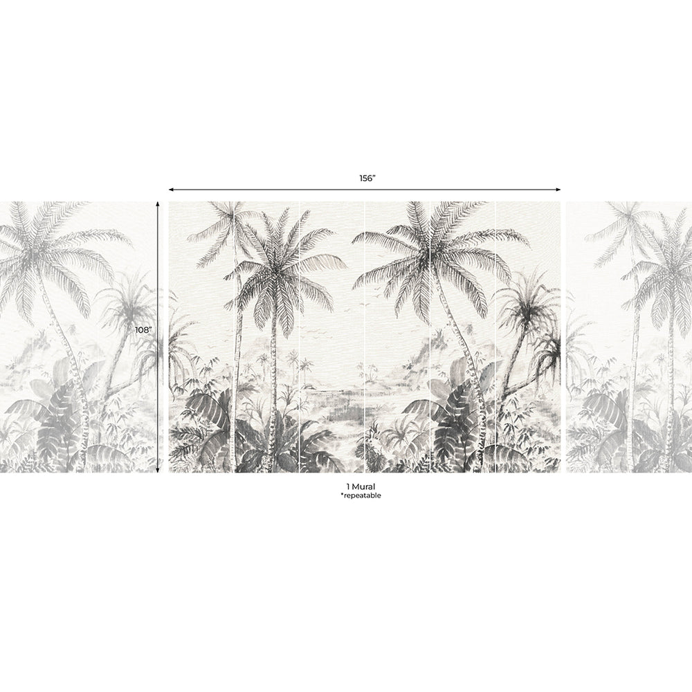 Grand Palm Mural Peel and Stick Wallpaper