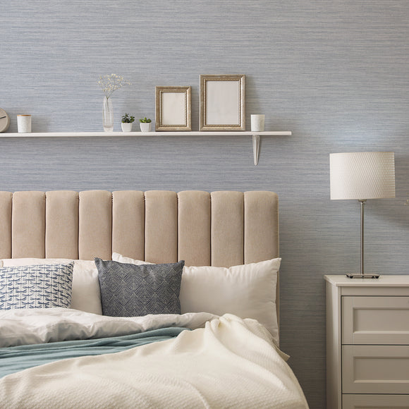 Grasscloth Faux Horizontal Removable Wallpaper