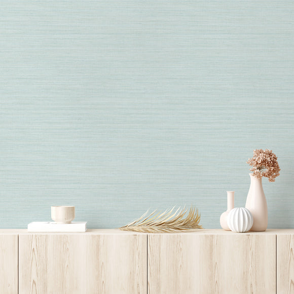 Grasscloth Faux Horizontal Removable Wallpaper