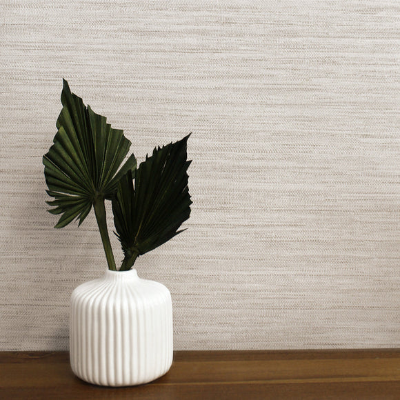 Grasscloth Faux Horizontal Removable Wallpaper