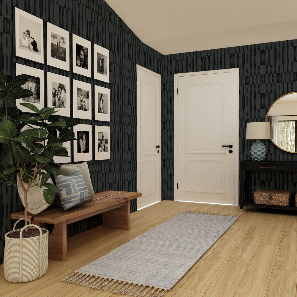 Grasscloth Geo Peel and Stick Wallpaper
