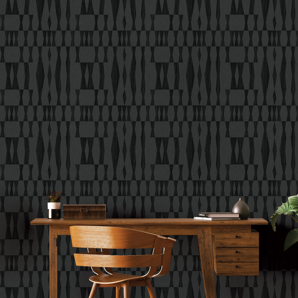 Grasscloth Geo Peel and Stick Wallpaper