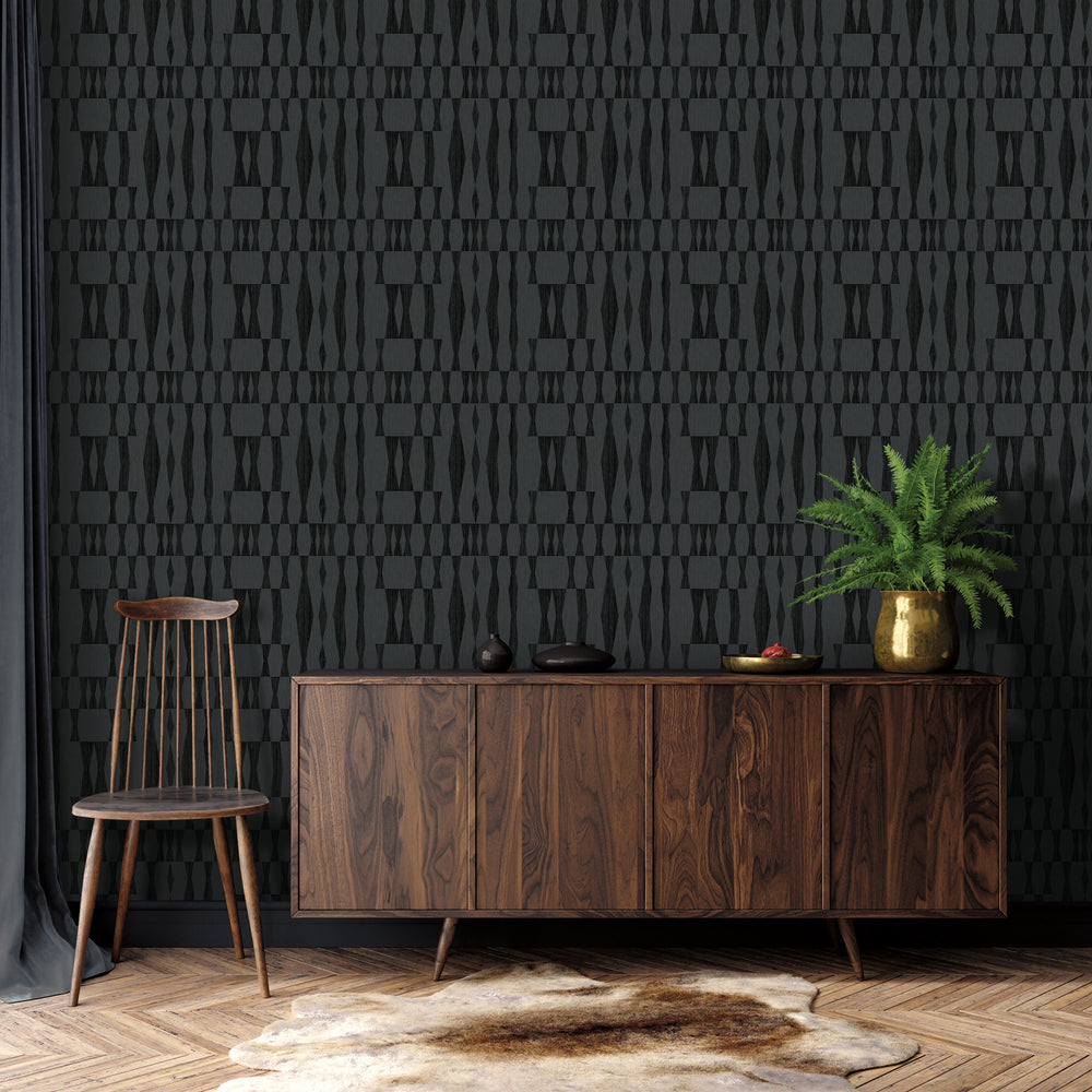 Grasscloth Geo Peel and Stick Wallpaper