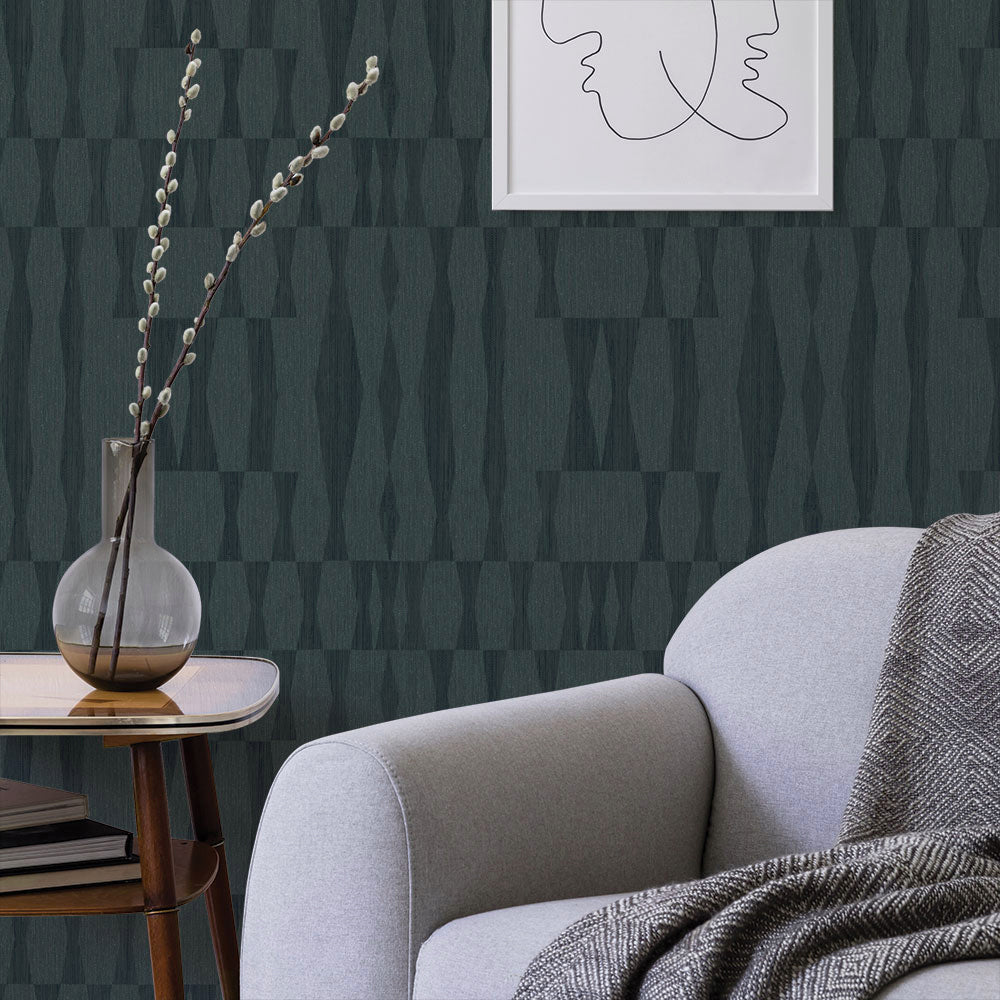 Grasscloth Geo Peel and Stick Wallpaper