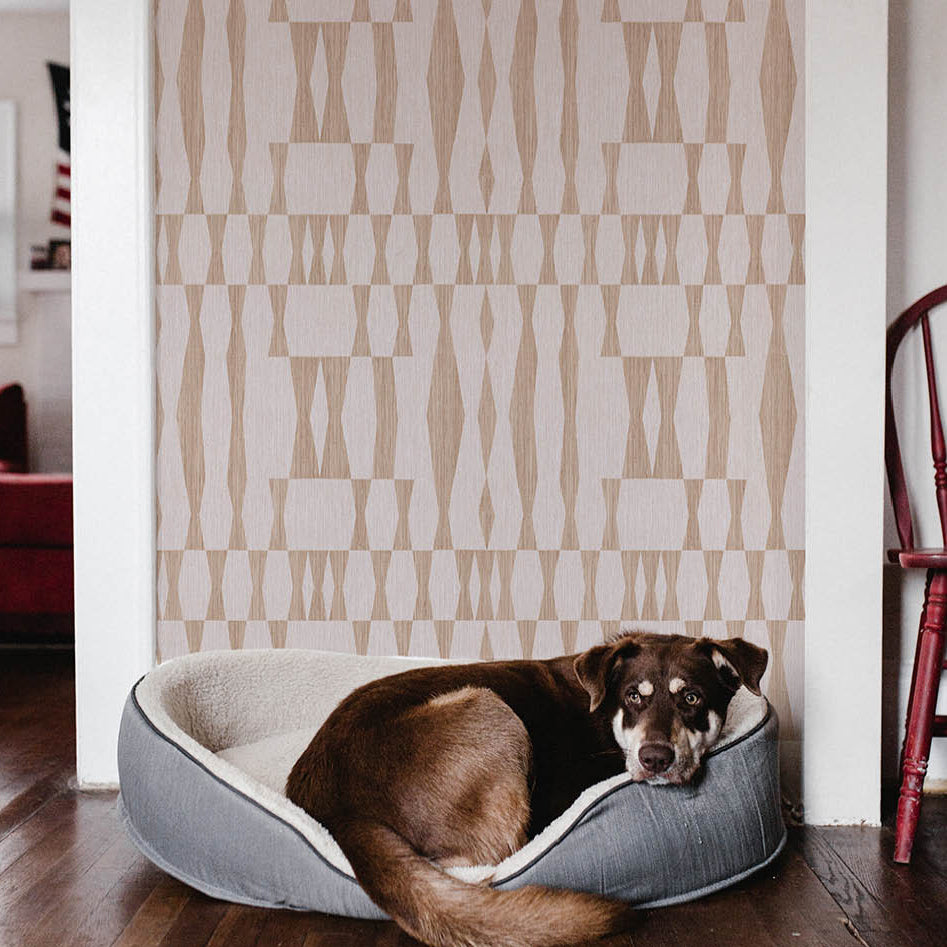 Grasscloth Geo Peel and Stick Wallpaper