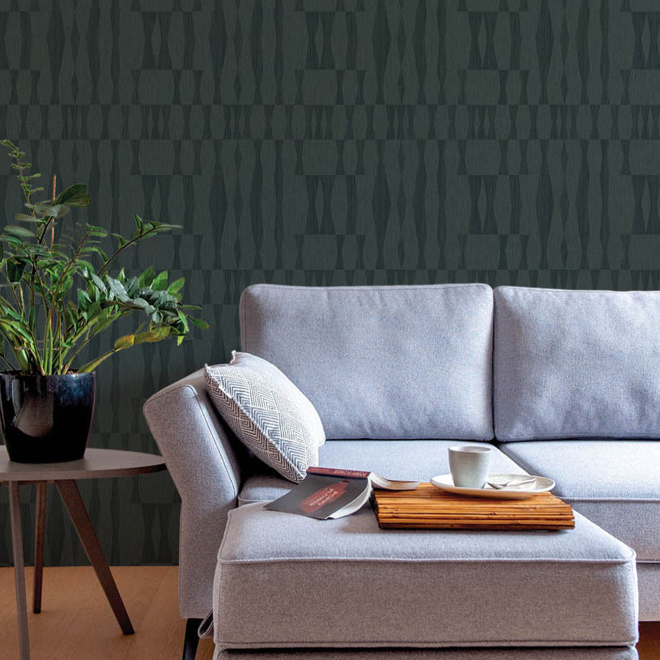 Grasscloth Geo Peel and Stick Wallpaper
