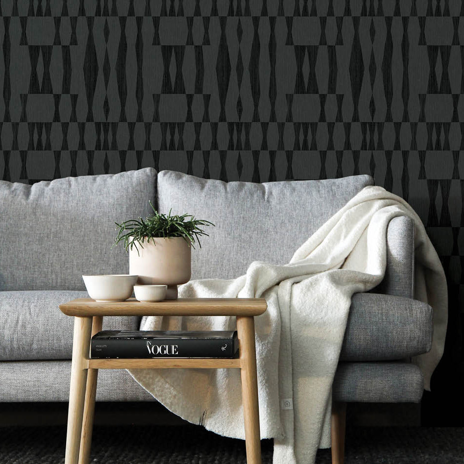Grasscloth Geo Peel and Stick Wallpaper