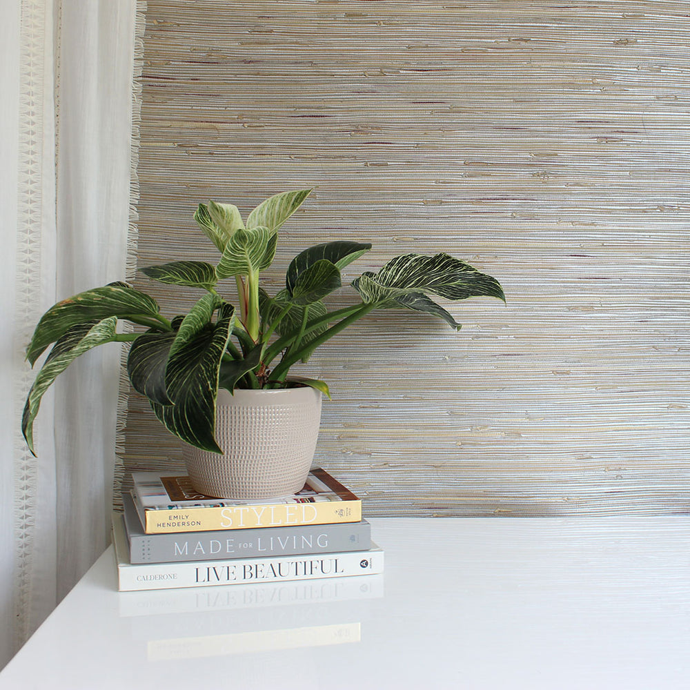 Grasscloth Loose Weave Boodle Authentic Grasscloth Wallpaper