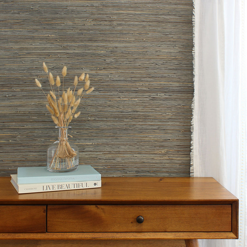 Grasscloth Loose Weave Boodle Authentic Grasscloth Wallpaper