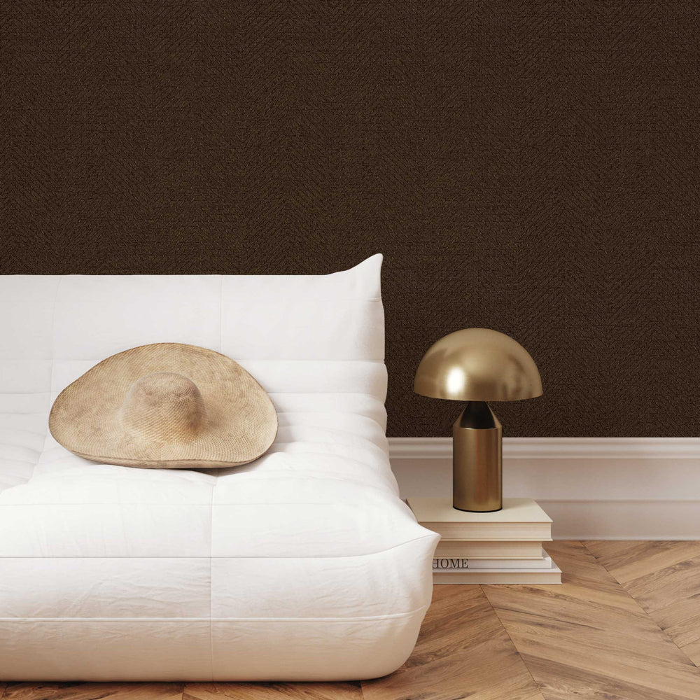 Grasscloth Parquet Peel and Stick Wallpaper