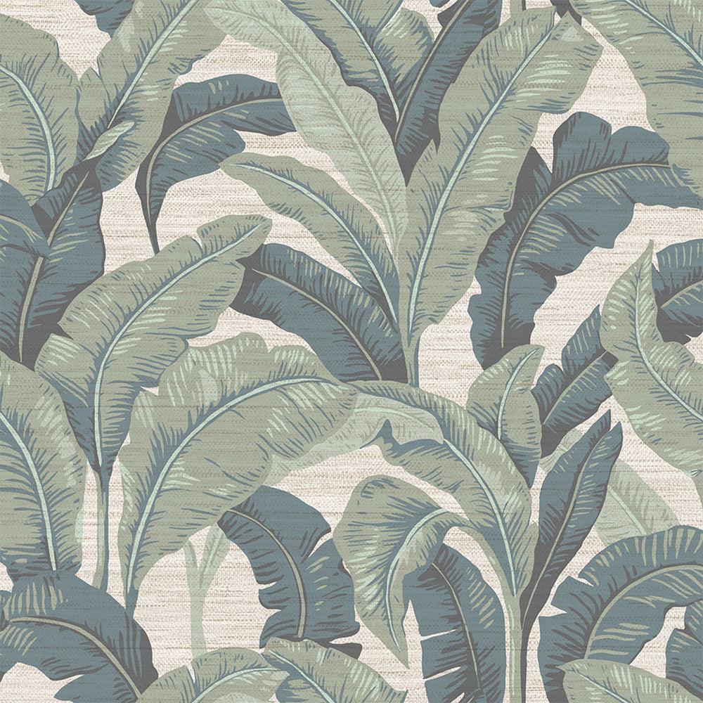 Layered Palm Faux Grasscloth Peel and Stick Wallpaper Sample Swatch