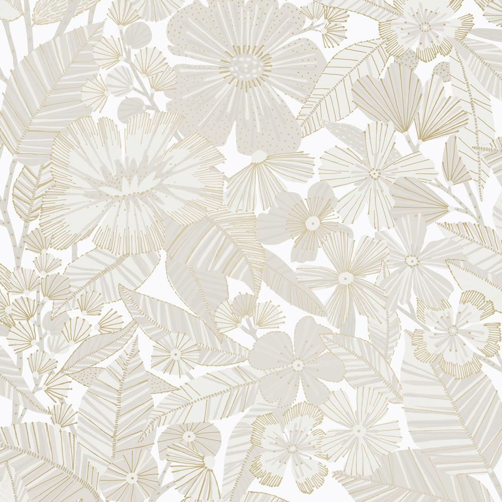Metallic Bloom Peel and Stick Wallpaper