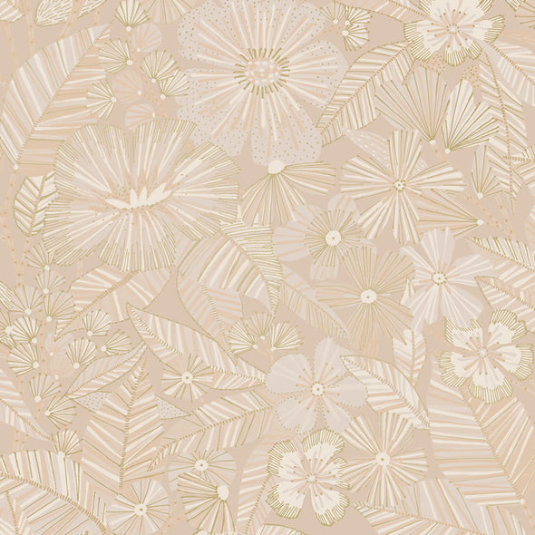 Metallic Bloom Removable Wallpaper Sample Swatch