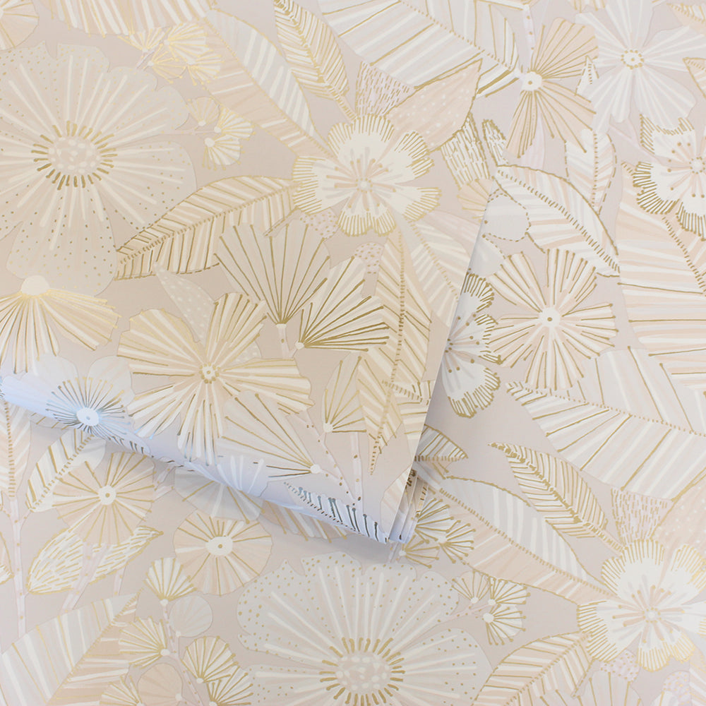 Metallic Bloom Peel and Stick Wallpaper