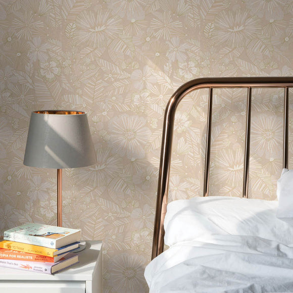 Metallic Bloom Peel and Stick Wallpaper