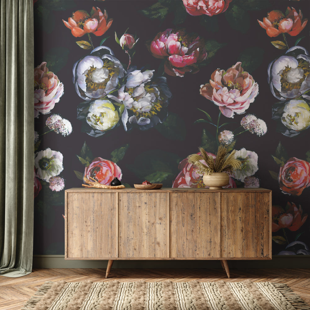 Moody Bloom Mural Peel and Stick Wallpaper