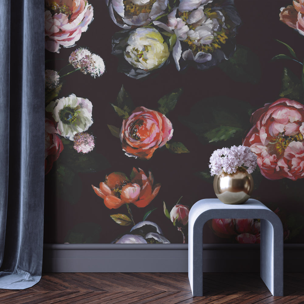 Moody Bloom Mural Peel and Stick Wallpaper