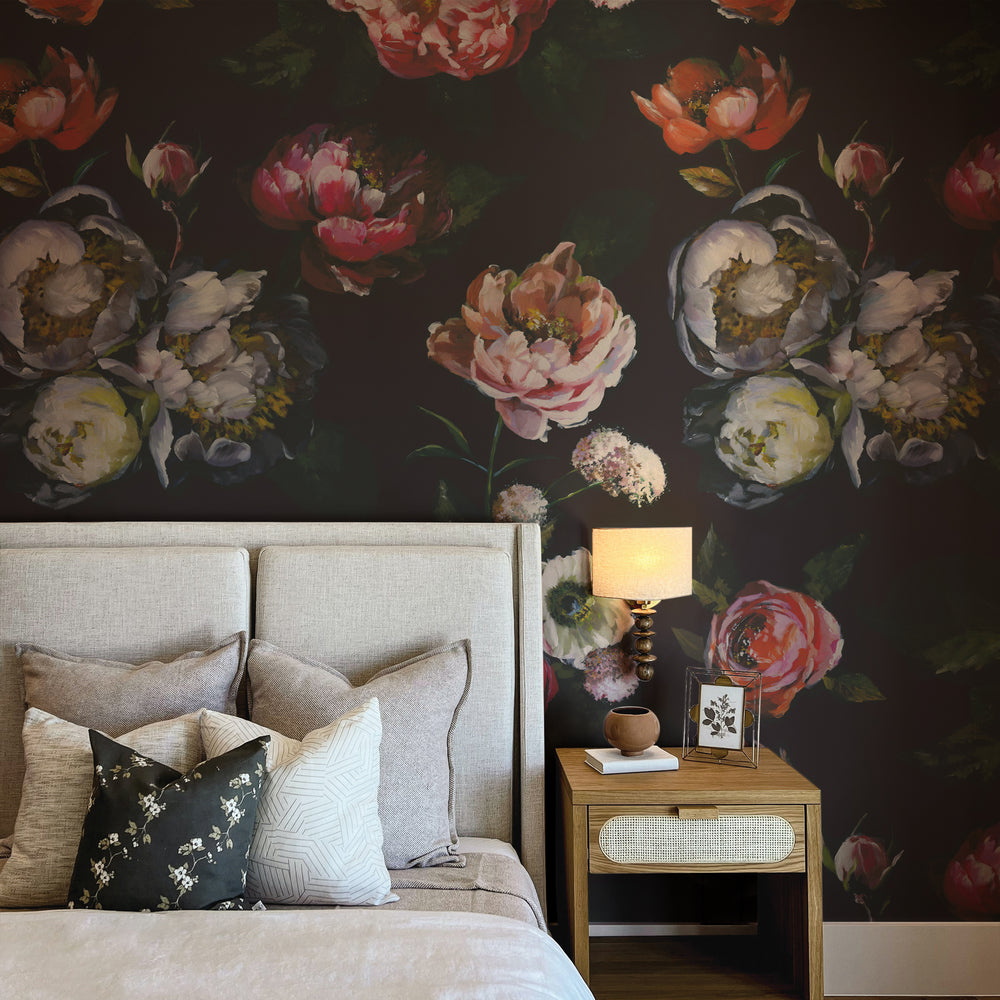 Moody Bloom Mural Peel and Stick Wallpaper