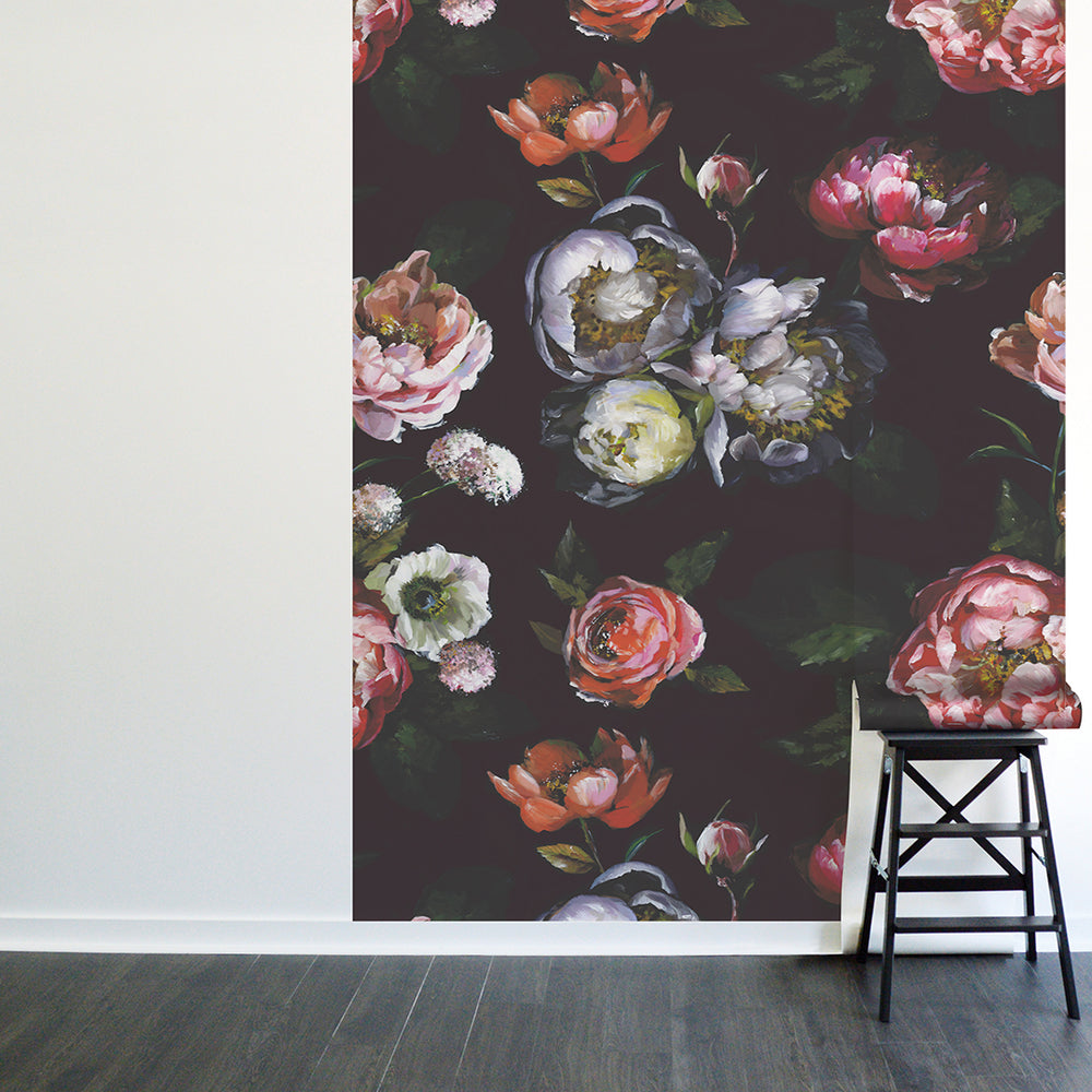 Moody Bloom Mural Peel and Stick Wallpaper