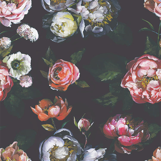 Moody Bloom Mural Peel and Stick Wallpaper Sample Swatch