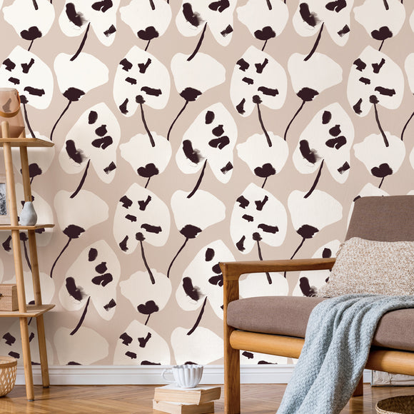 Painted Palm Peel and Stick Wallpaper