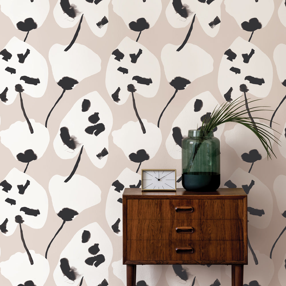 Painted Palm Peel and Stick Wallpaper