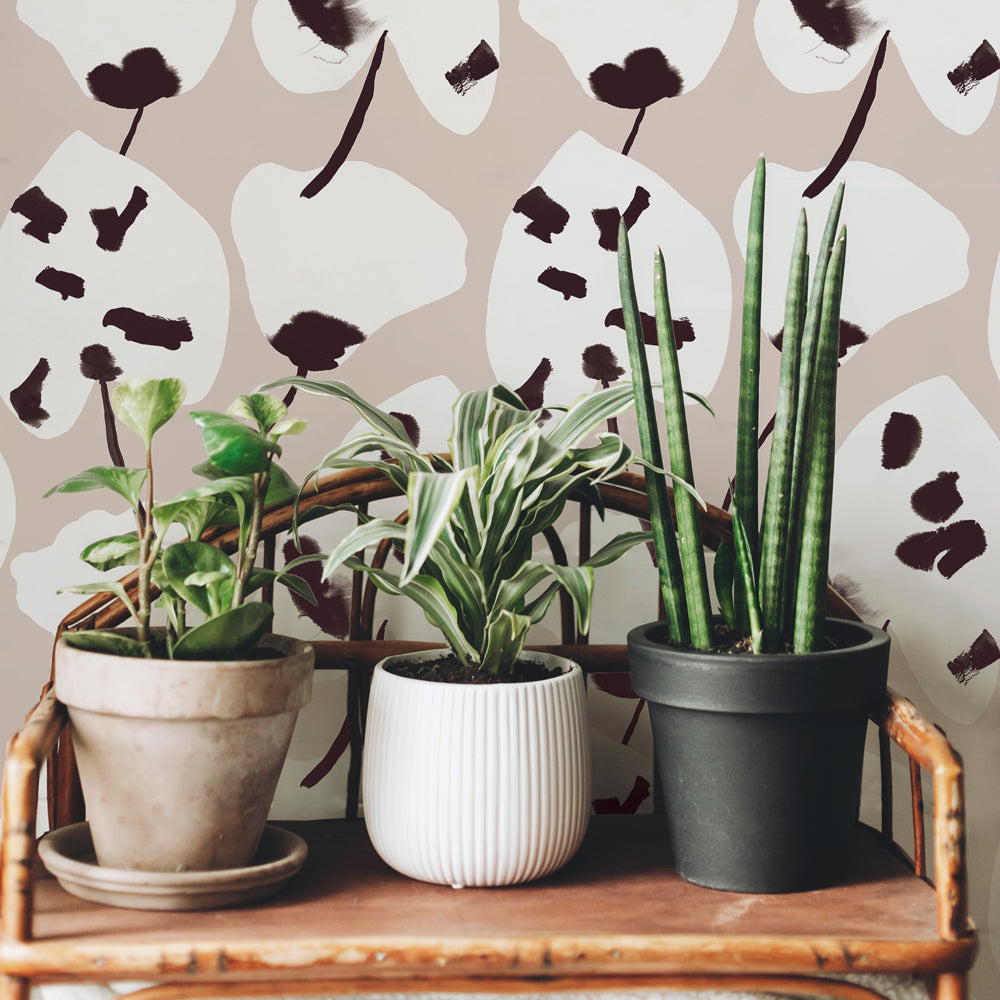 Painted Palm Peel and Stick Wallpaper