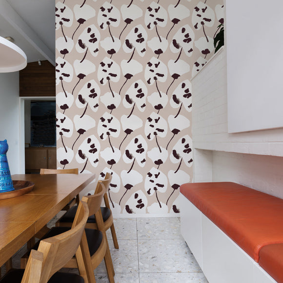 Painted Palm Peel and Stick Wallpaper