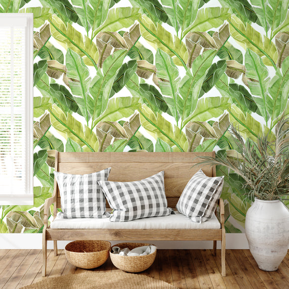 Palm Leaves Mural Peel and Stick Wallpaper