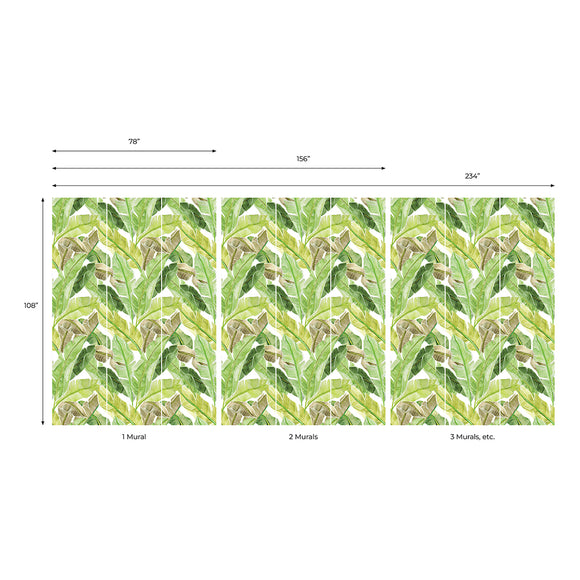 Palm Leaves Mural Peel and Stick Wallpaper