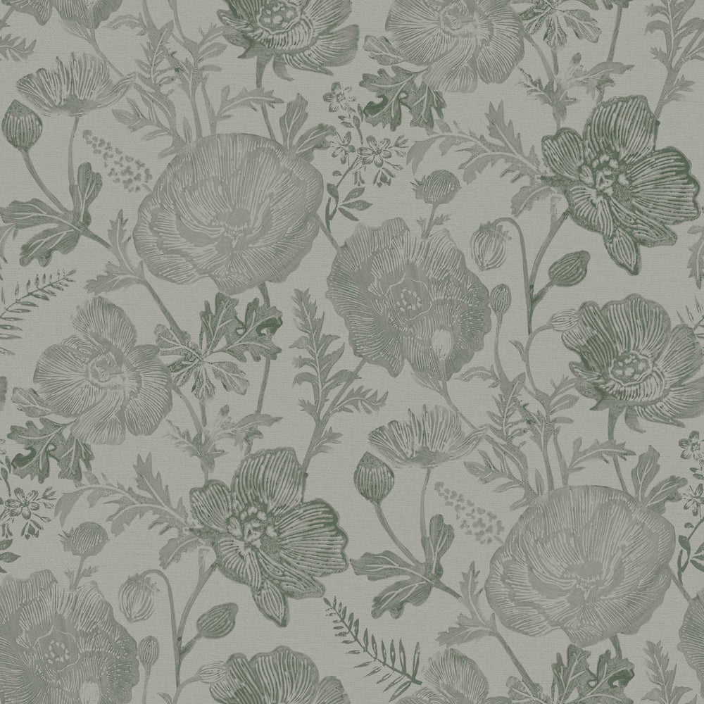 Poppies Peel and Stick Wallpaper