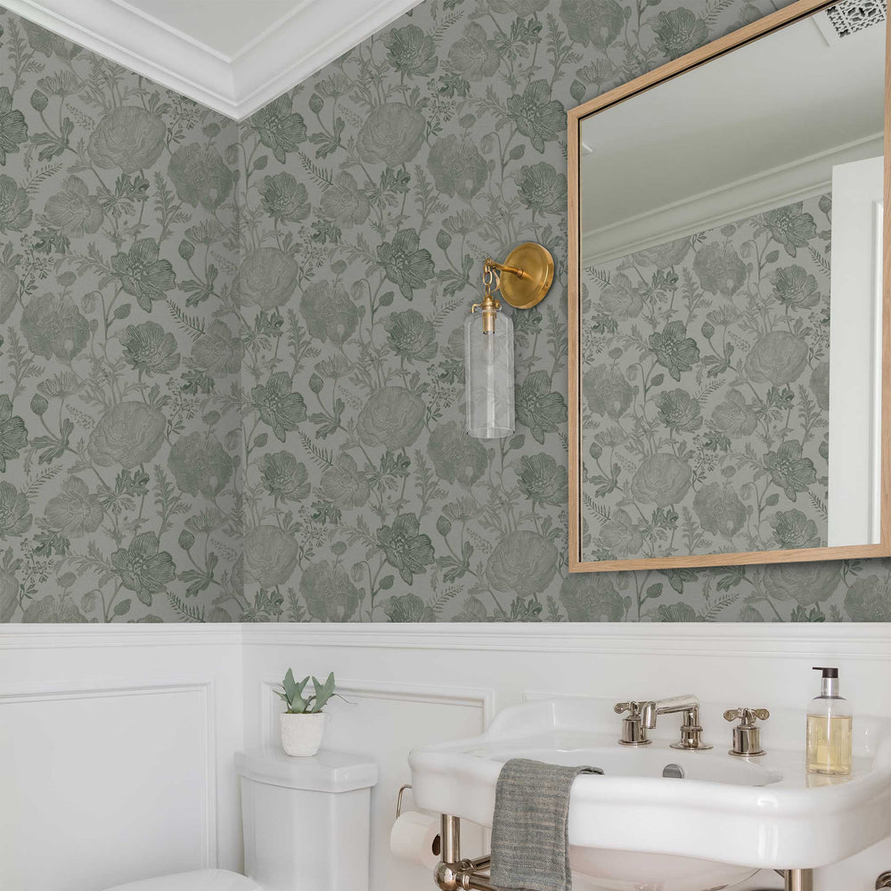 Poppies Peel and Stick Wallpaper