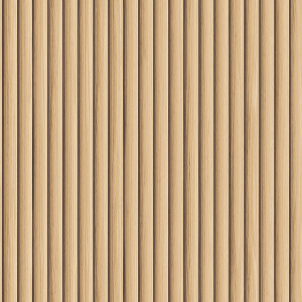 Reeded Wood Removable Wallpaper Sample Swatch