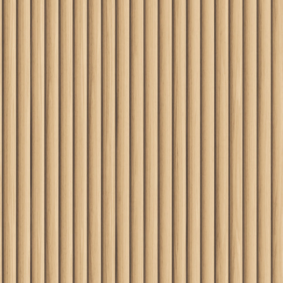 Reeded Wood Removable Wallpaper