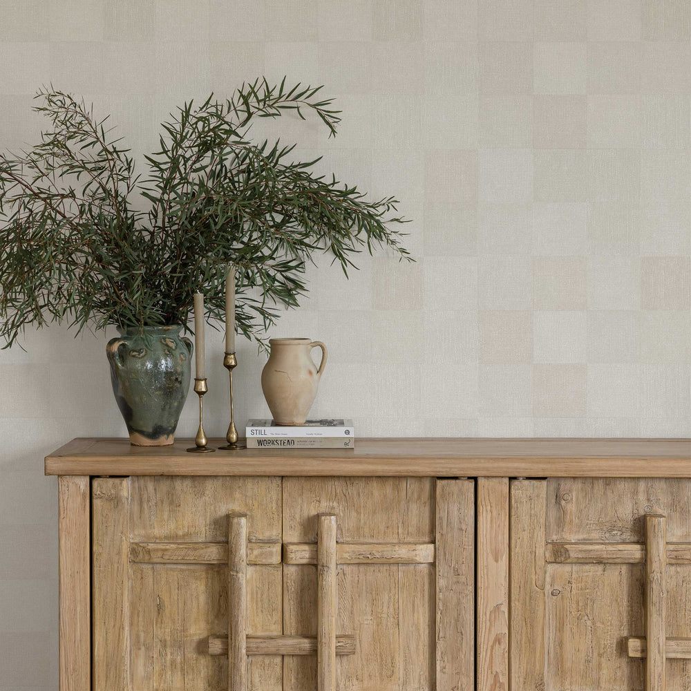 Textured Check Peel and Stick Wallpaper
