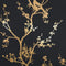 Bird Watching Removable Wallpaper Sample Swatch  option Black / Gold Sample