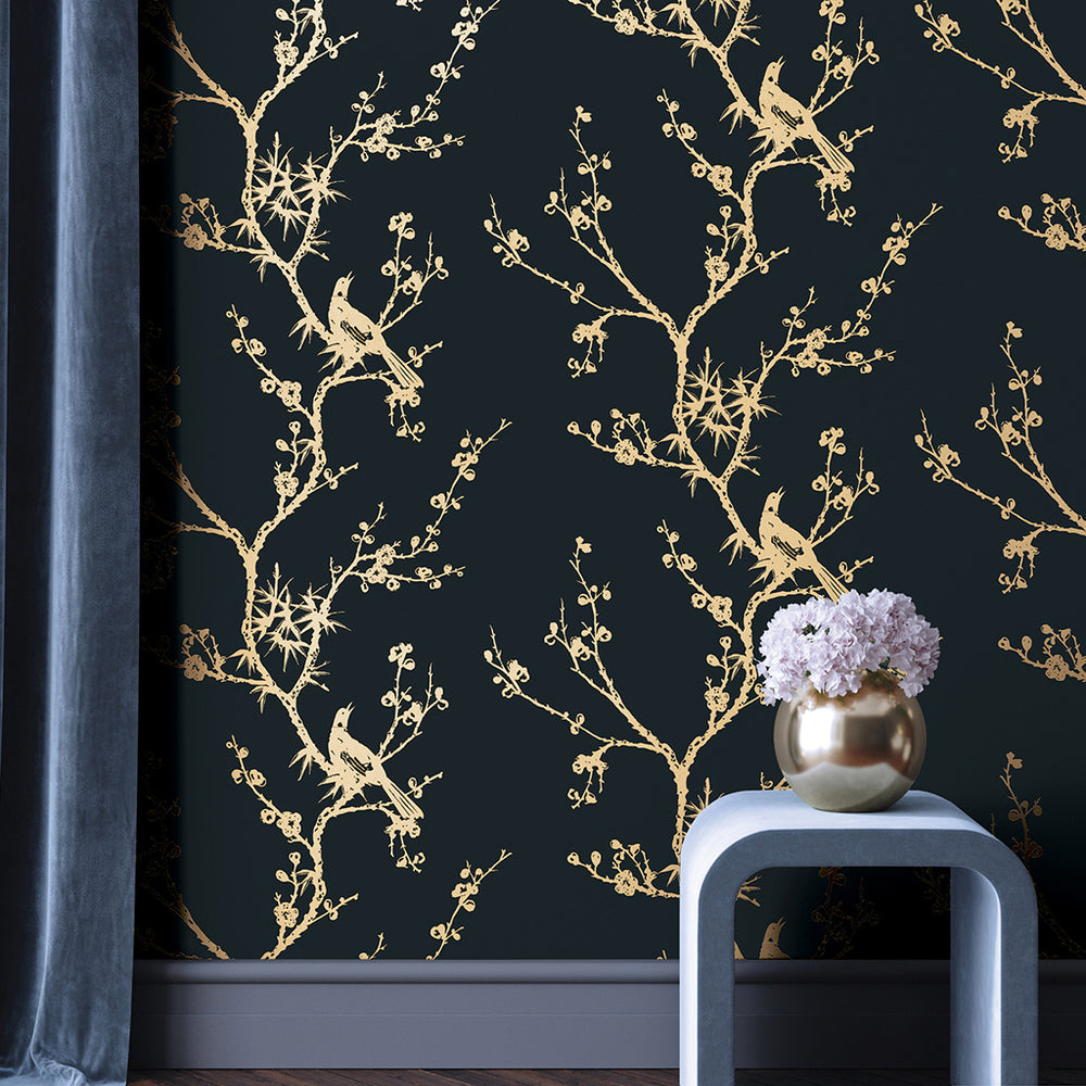 Bird Watching Peel and Stick Wallpaper