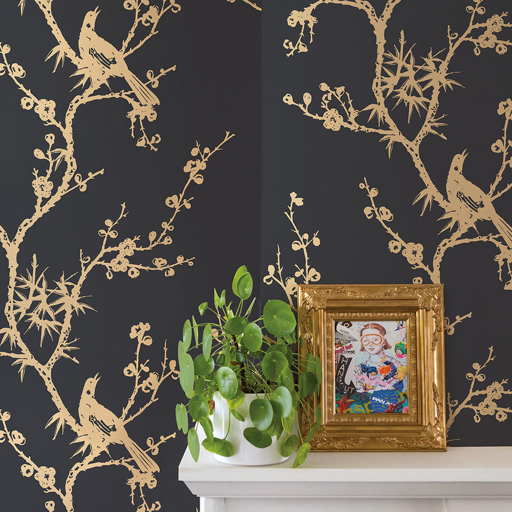 Bird Watching Peel and Stick Wallpaper