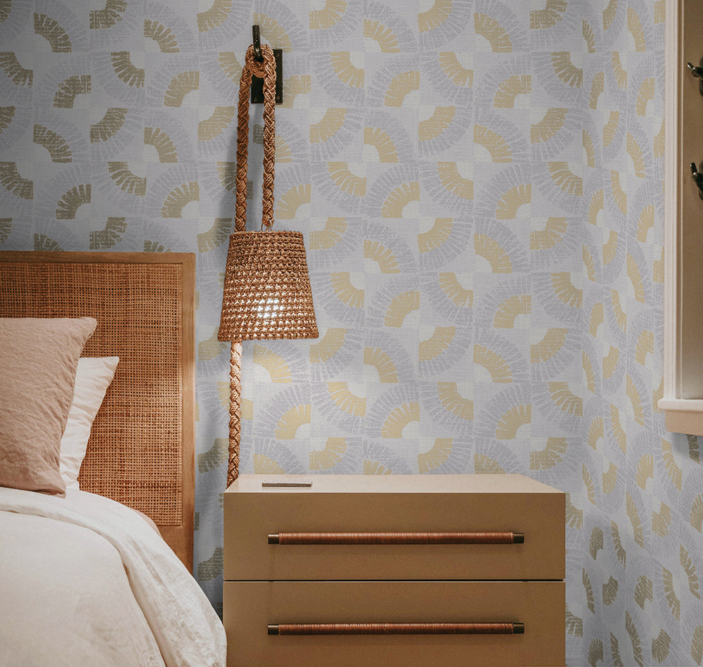Grasscloth Fans Peel and Stick Wallpaper