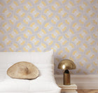 Grasscloth Fans Wallpaper