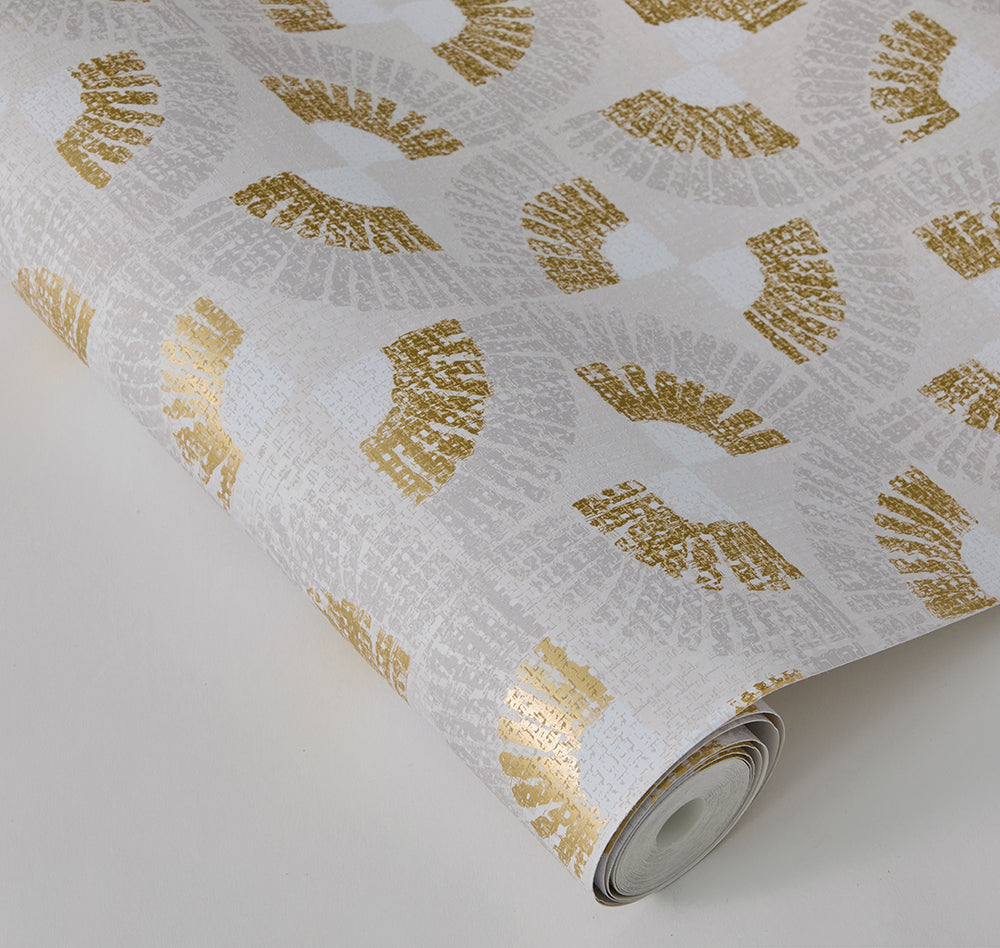 Grasscloth Fans Peel and Stick Wallpaper