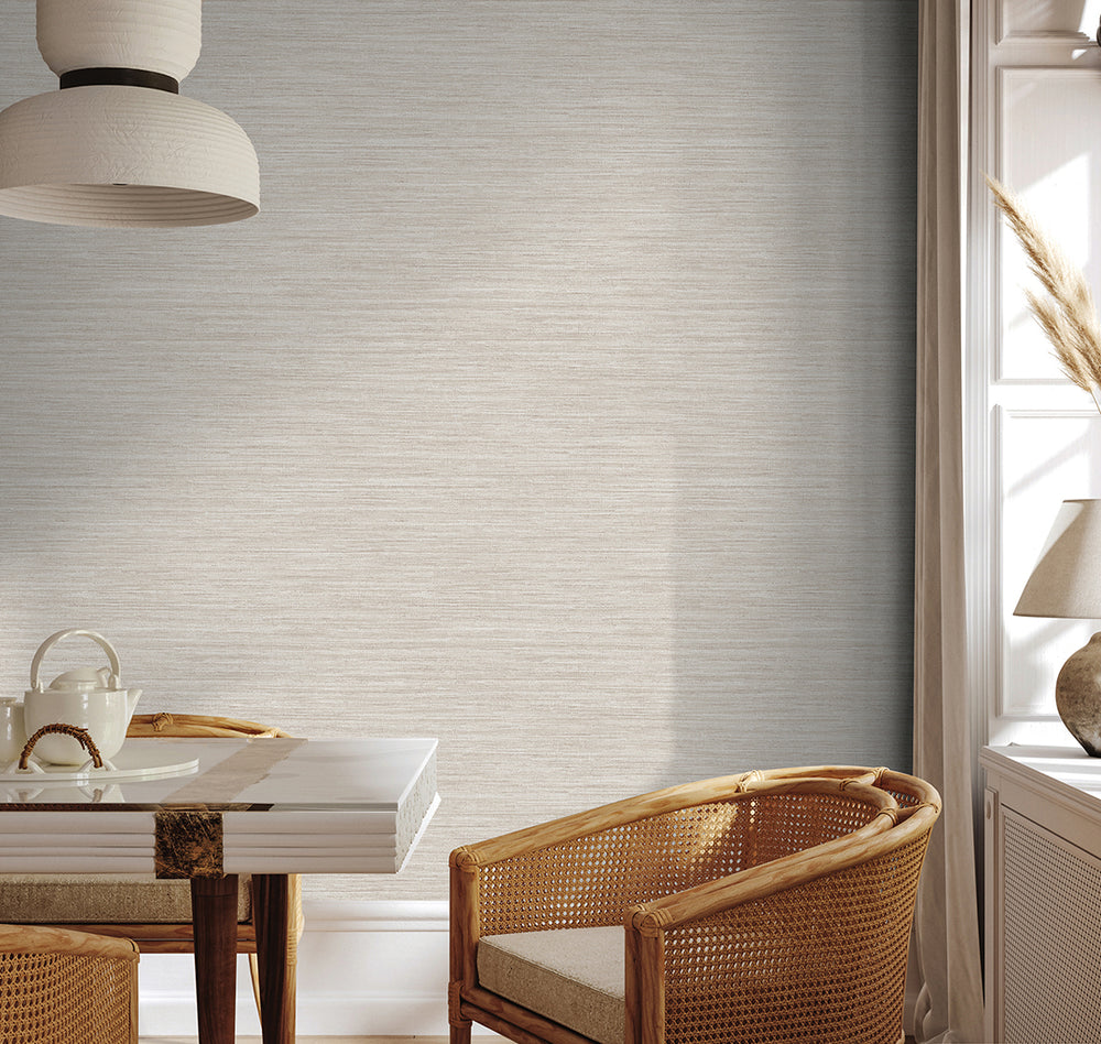 Horizontal Faux Grasscloth Peel and Stick Wallpaper