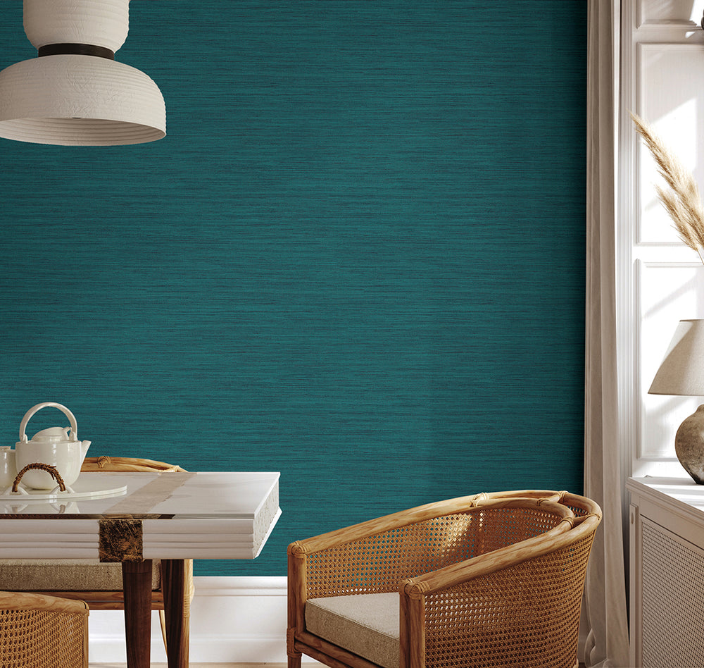 Horizontal Faux Grasscloth Peel and Stick Wallpaper