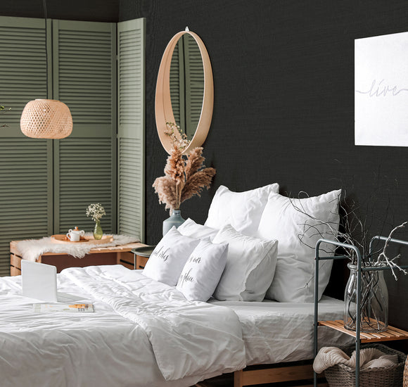 Horizontal Faux Grasscloth Peel and Stick Wallpaper