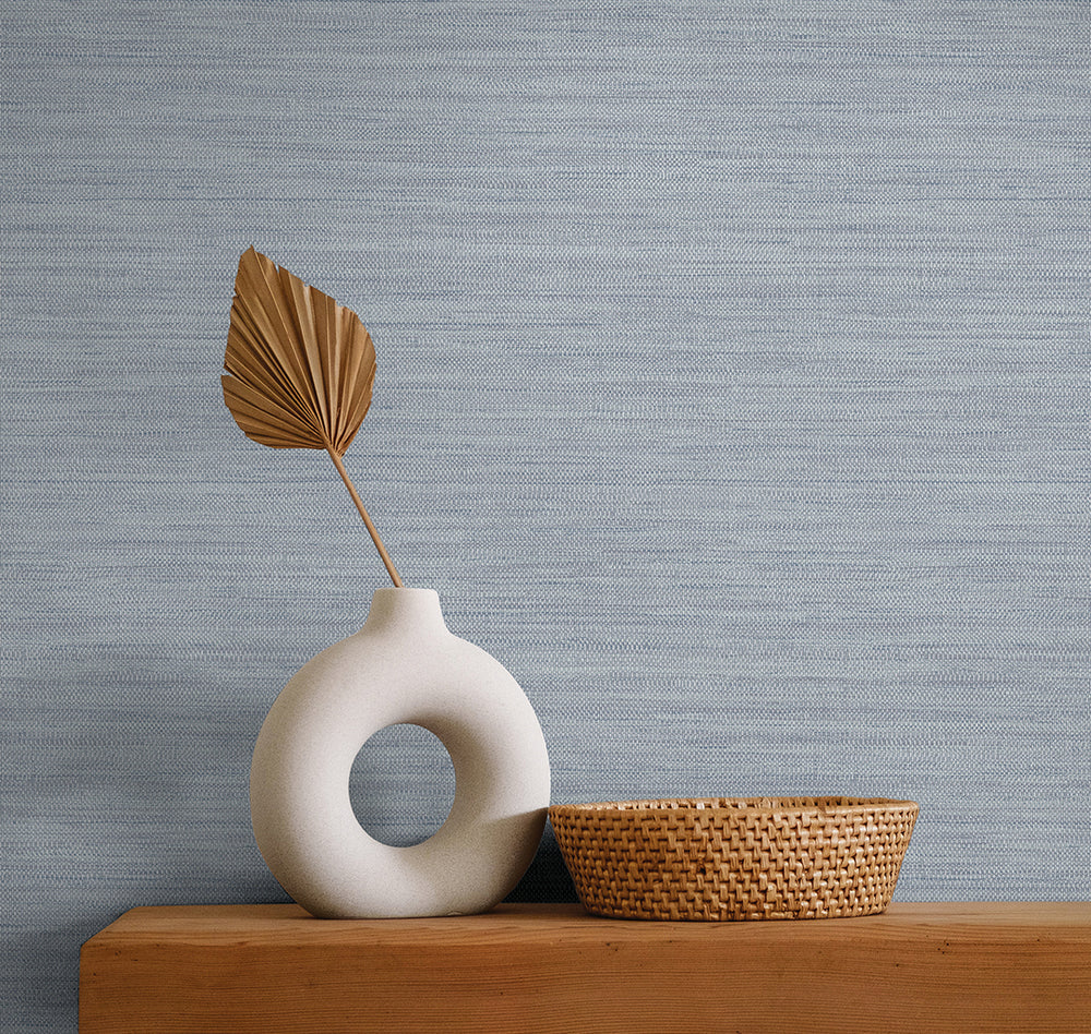Horizontal Faux Grasscloth Peel and Stick Wallpaper