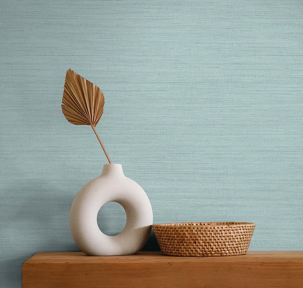 Horizontal Faux Grasscloth Peel and Stick Wallpaper