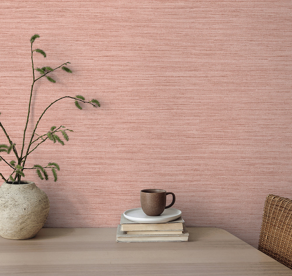 Horizontal Faux Grasscloth Peel and Stick Wallpaper
