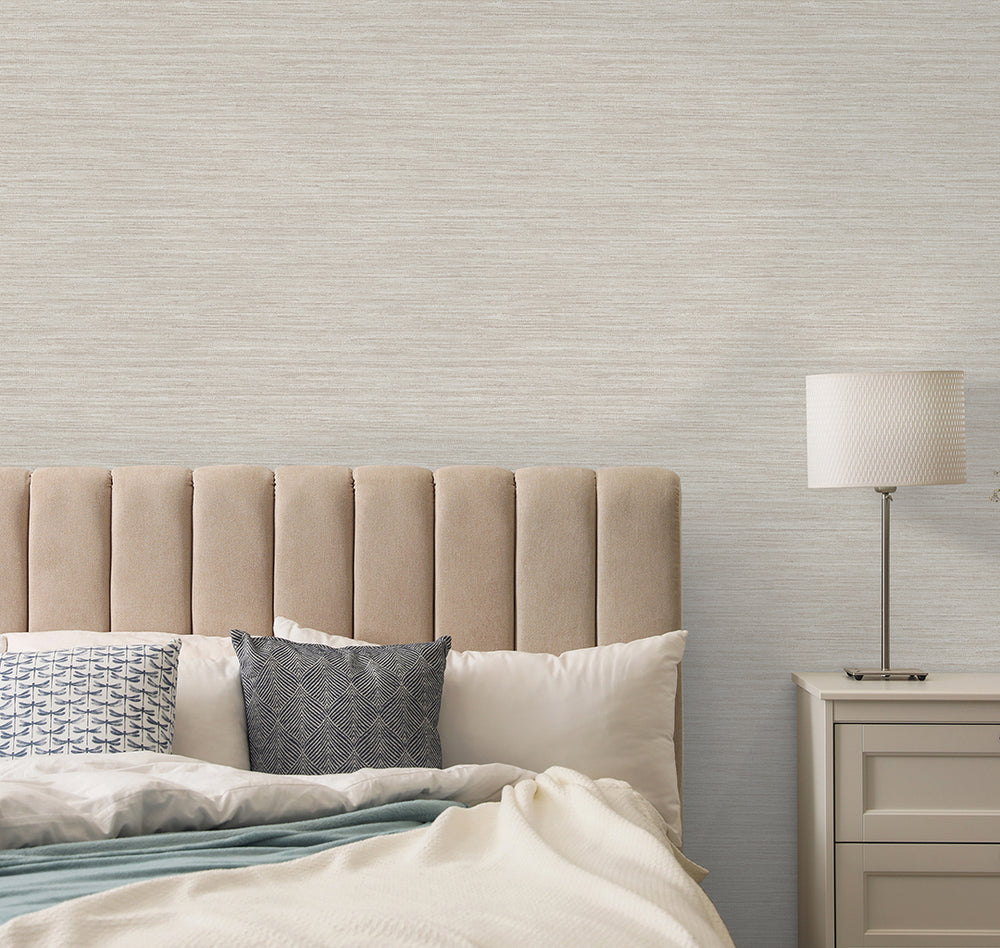 Horizontal Faux Grasscloth Peel and Stick Wallpaper