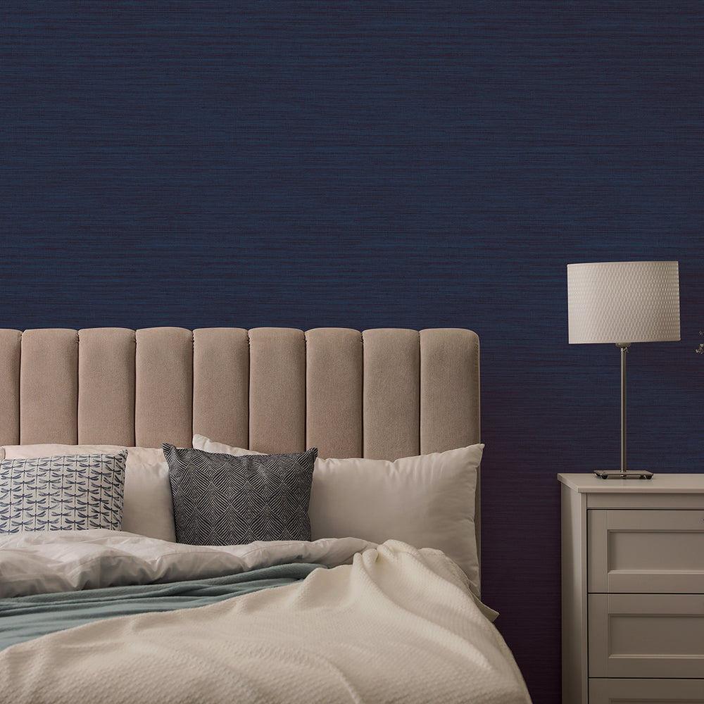 Horizontal Faux Grasscloth Peel and Stick Wallpaper